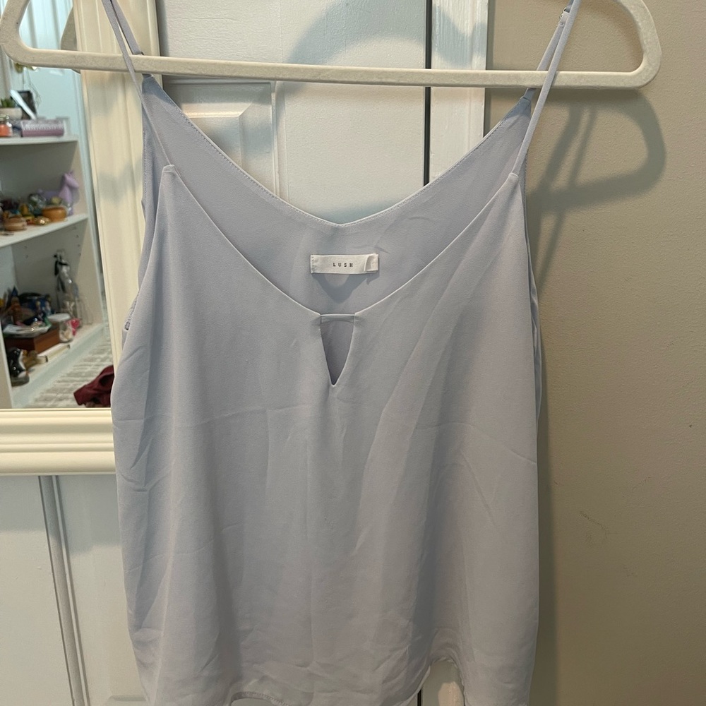 Lush light blue tank top